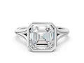 ASSCHER ACCENTED BEZEL RING