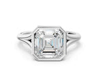 ASSCHER ACCENTED BEZEL RING