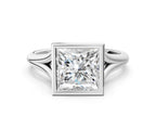 PRINCESS ACCENTED BEZEL RING