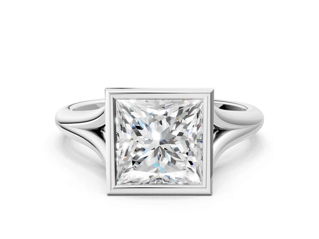 PRINCESS ACCENTED BEZEL RING