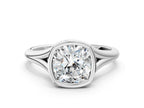 CUSHION ACCENTED BEZEL RING