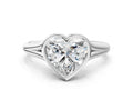 HEART ACCENTED BEZEL RING