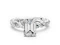 EMERALD TWISTED PAVE RING