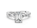 EMERALD TWISTED PAVE RING