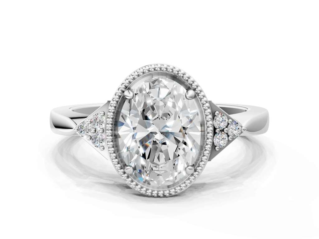 OVAL MILGRAIN VINTAGE RING