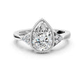 PEAR MILGRAIN VINTAGE RING
