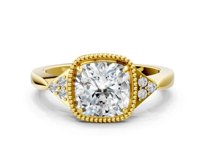 CUSHION MILGRAIN VINTAGE RING - M&D Signature Jewels