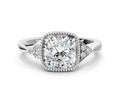 CUSHION MILGRAIN VINTAGE RING