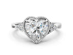 HEART MILGRAIN VINTAGE RING