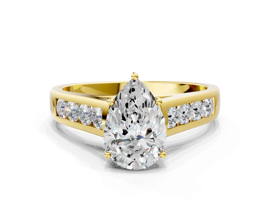 PEAR CHANNEL RING - M&D Signature Jewels