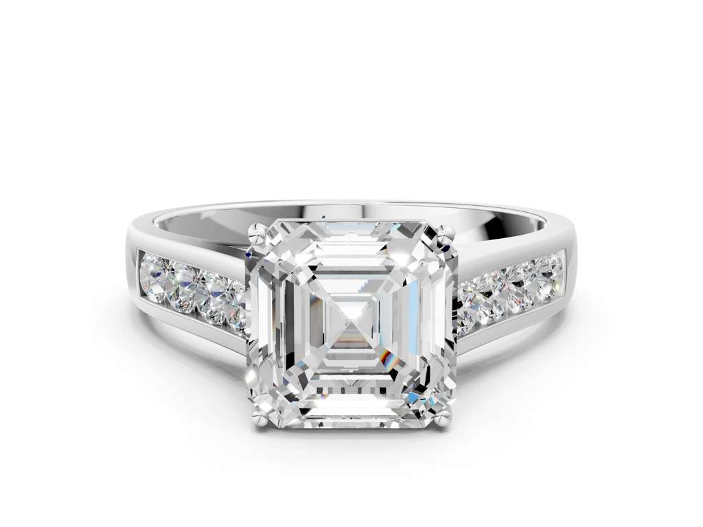 ASSCHER CHANNEL RING