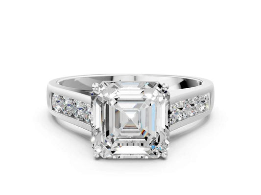 ASSCHER CHANNEL RING