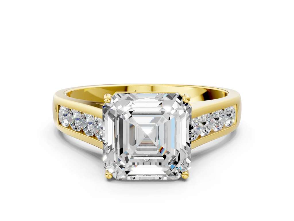 ASSCHER CHANNEL RING - M&D Signature Jewels