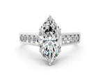 MARQUISE CHANNEL RING