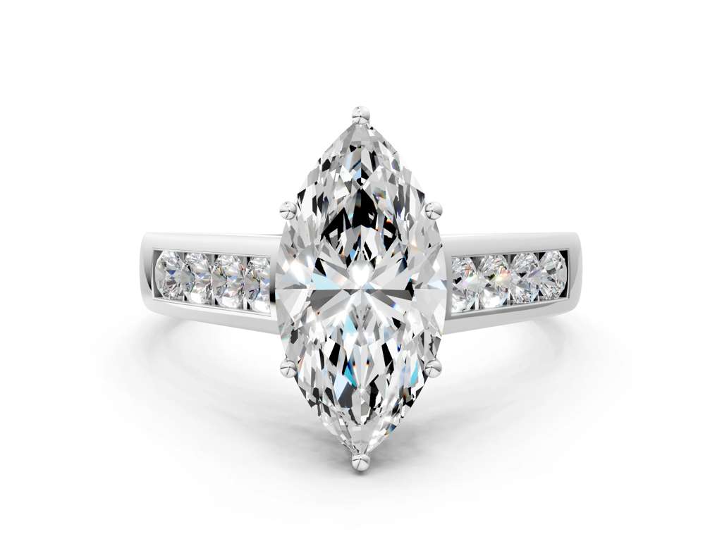 MARQUISE CHANNEL RING