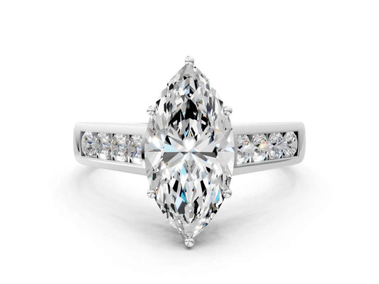 MARQUISE CHANNEL RING