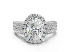 OVAL THREE ROW VINTAGE RING