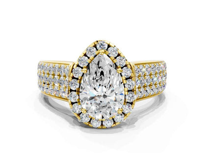PEAR THREE ROW VINTAGE RING - M&D Signature Jewels
