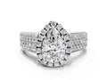 PEAR THREE ROW VINTAGE RING
