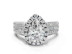 PEAR THREE ROW VINTAGE RING