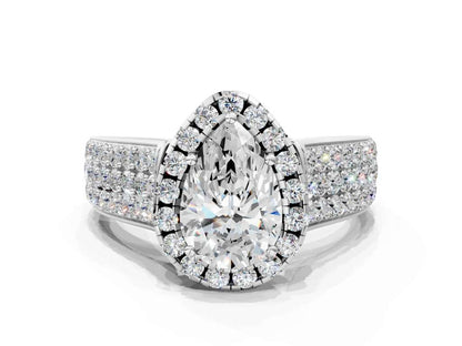 PEAR THREE ROW VINTAGE RING - M&D Signature Jewels