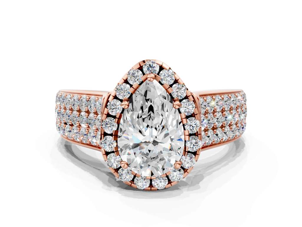 PEAR THREE ROW VINTAGE RING - M&D Signature Jewels