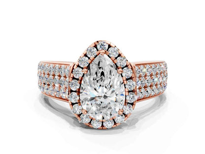 PEAR THREE ROW VINTAGE RING - M&D Signature Jewels