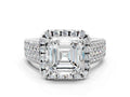 ASSCHER THREE ROW VINTAGE RING