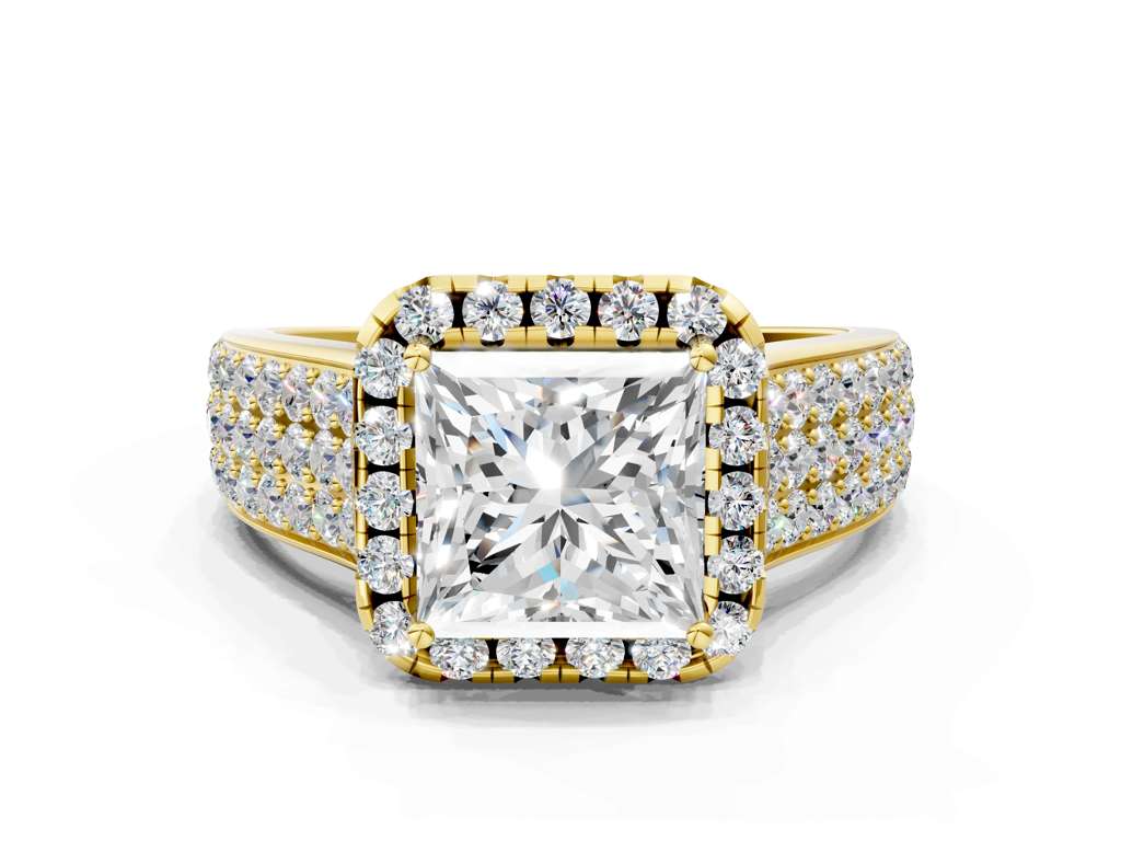 PRINCESS THREE ROW VINTAGE RING - M&D Signature Jewels
