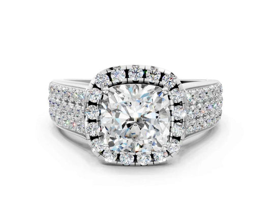 CUSHION THREE ROW VINTAGE RING