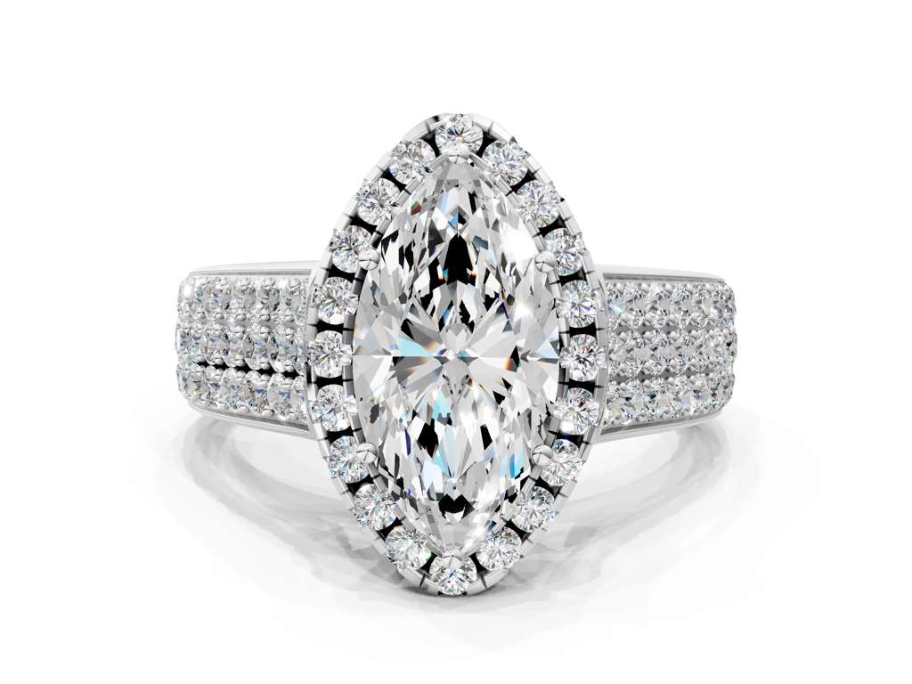 MARQUISE THREE ROW VINTAGE RING