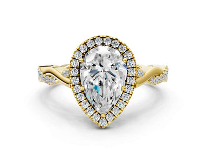 PEAR TWIST HALO - M&D Signature Jewels