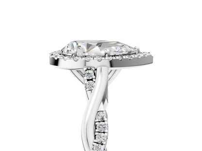 PEAR TWIST HALO - M&D Signature Jewels
