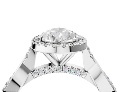 PEAR TWIST HALO - M&D Signature Jewels