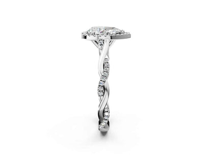 PEAR TWIST HALO - M&D Signature Jewels