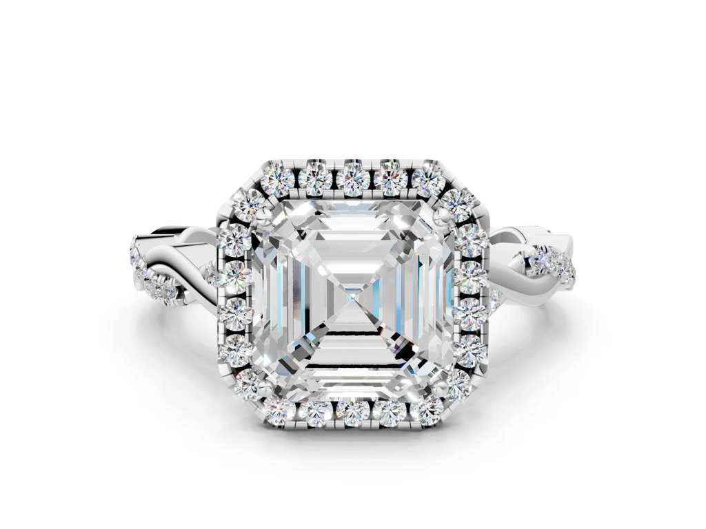 ASSCHER TWIST HALO