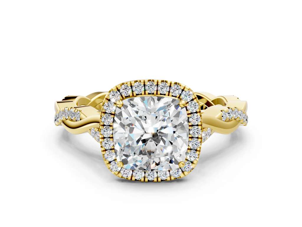 CUSHION TWIST HALO - M&D Signature Jewels