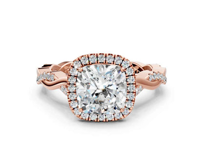 CUSHION TWIST HALO - M&D Signature Jewels