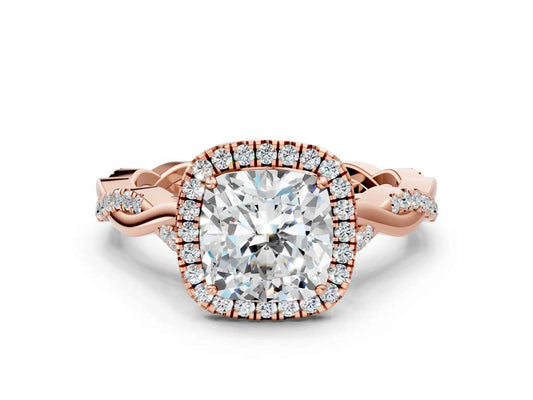 CUSHION TWIST HALO - M&D Signature Jewels