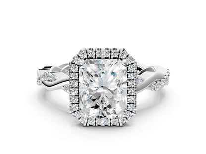RADIANT TWISTED PAVE WITH HALO - M&D Signature Jewels
