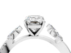 EMERALAD FLORAL NATURE INSPIRED CHANNEL RING