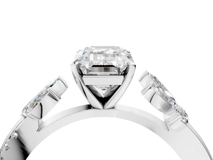 EMERALAD FLORAL NATURE INSPIRED CHANNEL RING - M&D Signature Jewels