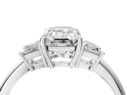 EMERALD TRAPAZOID 3 STONE RING - M&D Signature Jewels