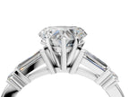 HEART BAGUETTE ROUND CHANNEL RING
