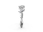 HEART FLORAL NATURE INSPIRED CHANNEL RING