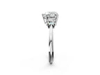 HEART TRAPAZOID 3 STONE RING