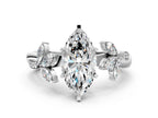 MARQUISE FLORAL NATURE INSPIRED CHANNEL RING