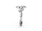 MARQUISE FLORAL NATURE INSPIRED CHANNEL RING