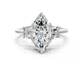 MARQUISE TRAPAZOID 3 STONE RING