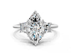 MARQUISE TRAPAZOID 3 STONE RING